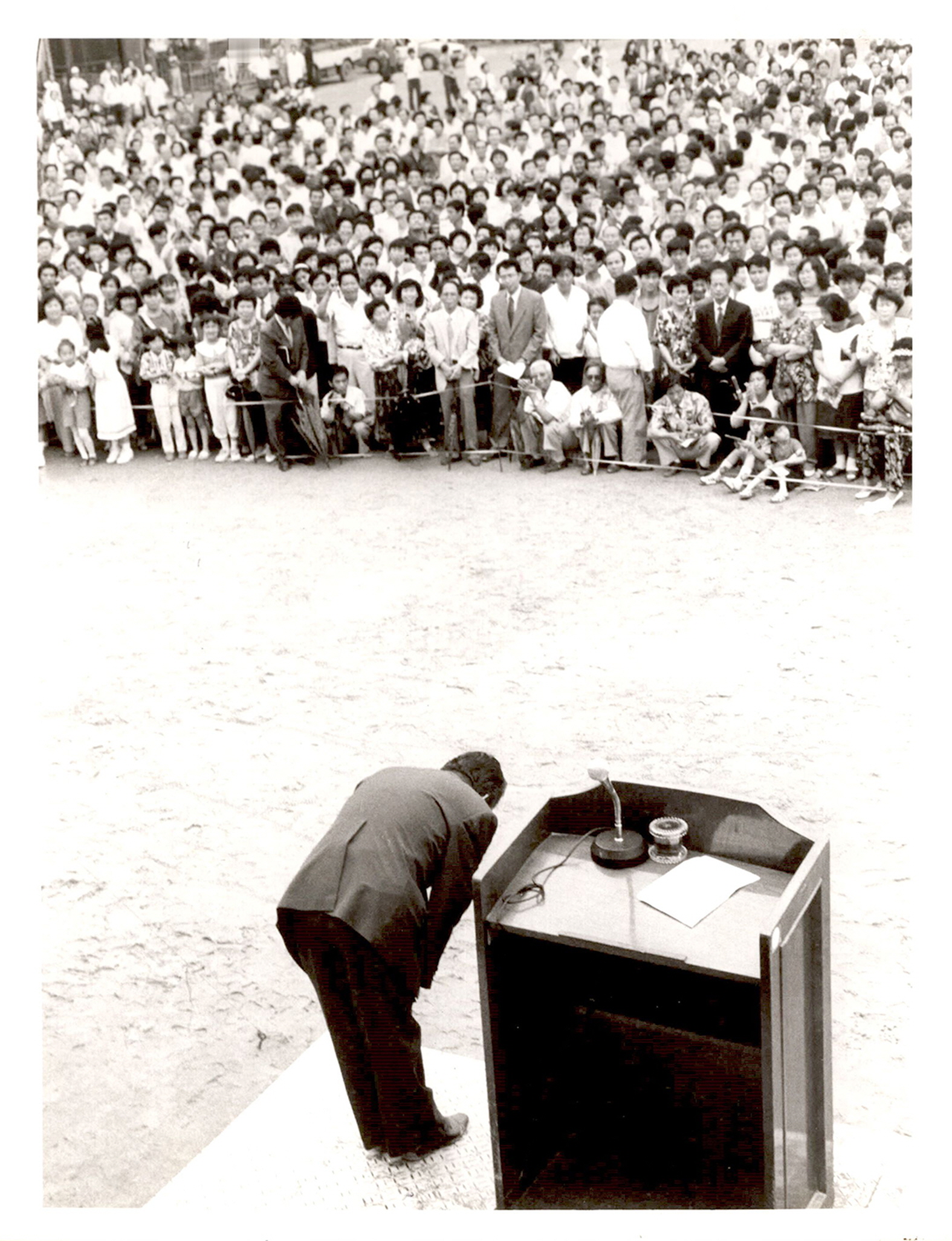 1991년 인천시의회의원선거 유세 장면